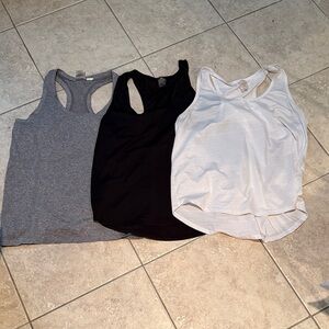 Women's Racerback Tank Top Set - Gray, Black, and White